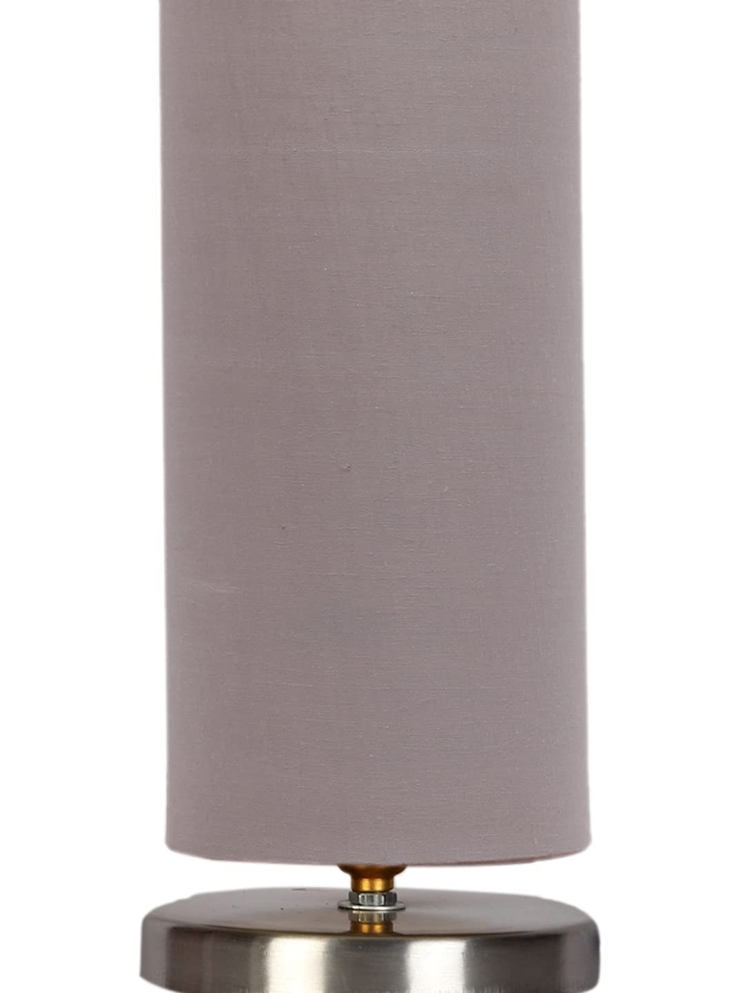 Grey Cotton Table lamp with Steel Base -6