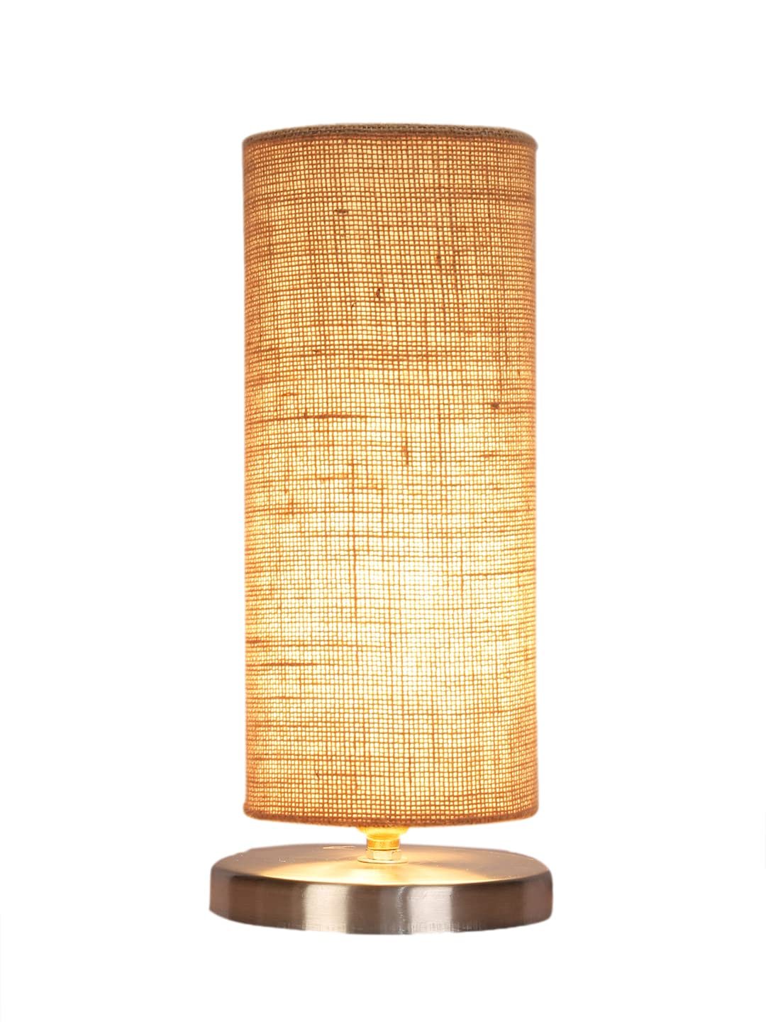 Beige Jute Table lamp with Steel Base