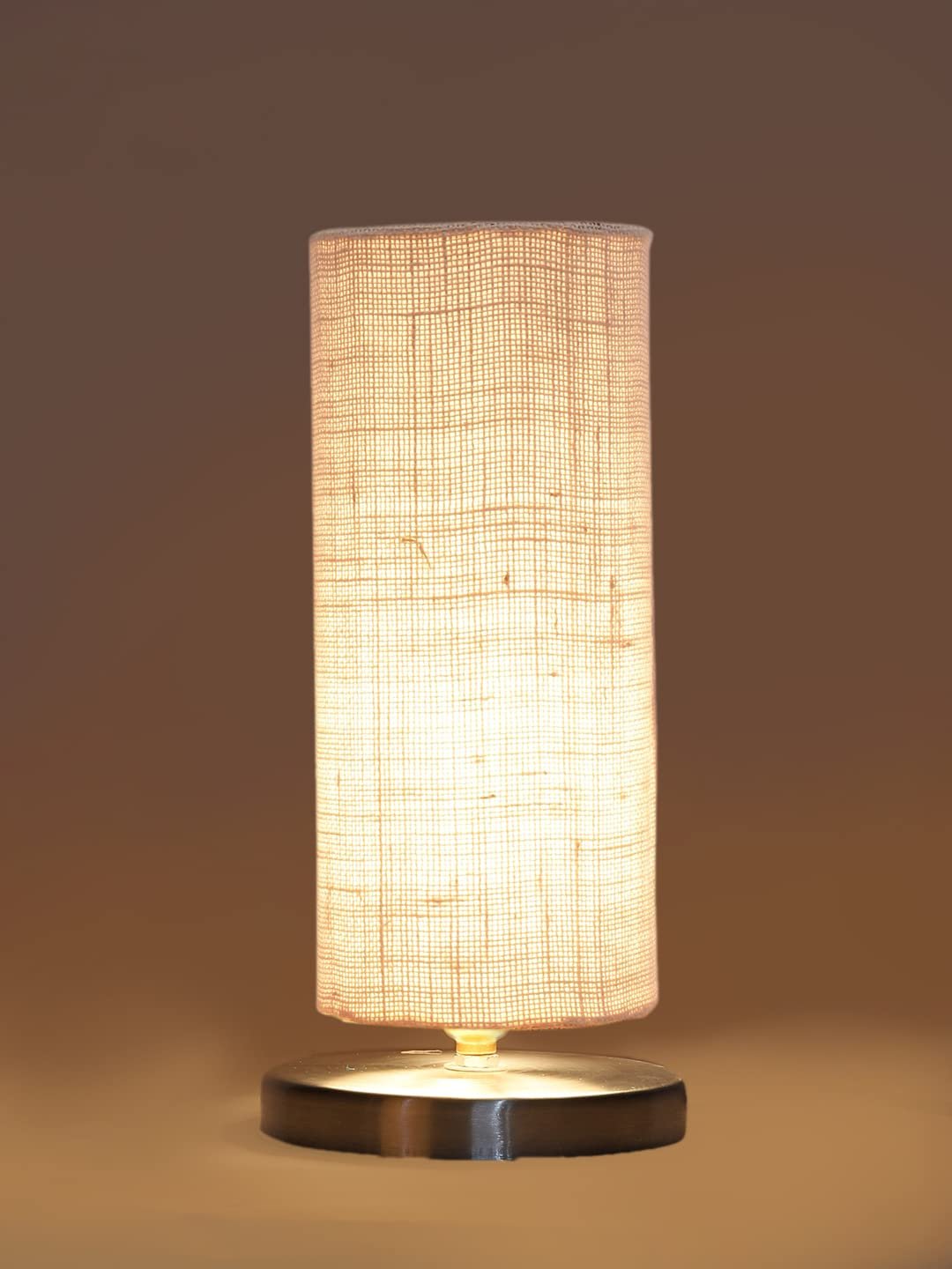 White Jute Table lamp with Steel Base -9