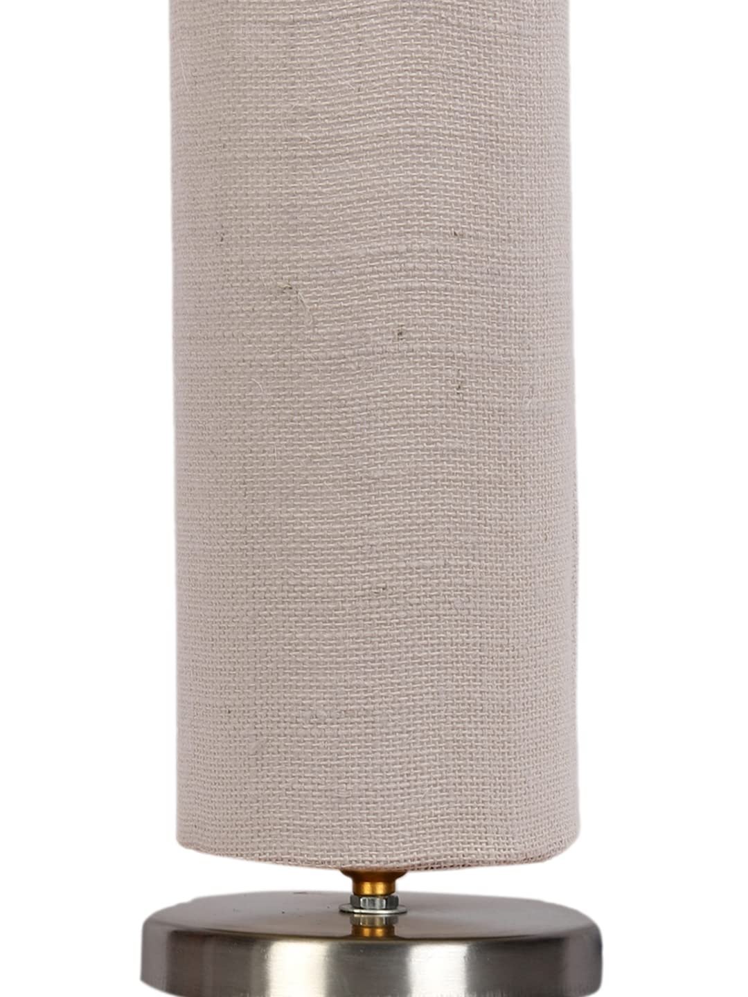 White Jute Table lamp with Steel Base -9