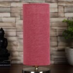 Pink Jute Table lamp with Steel Base