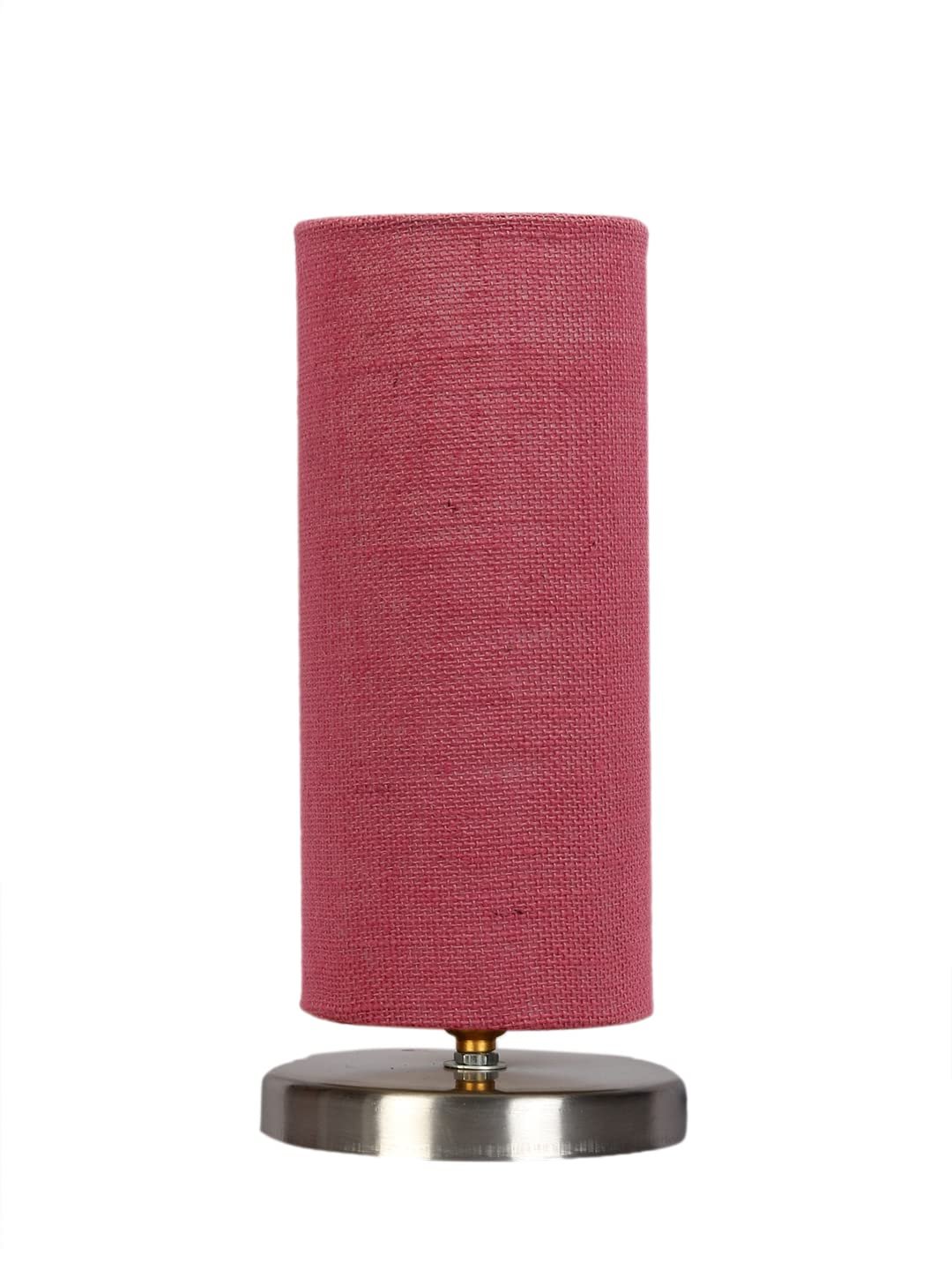 Pink Jute Table lamp with Steel Base