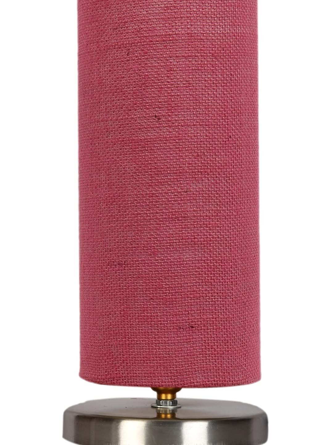 Pink Jute Table lamp with Steel Base