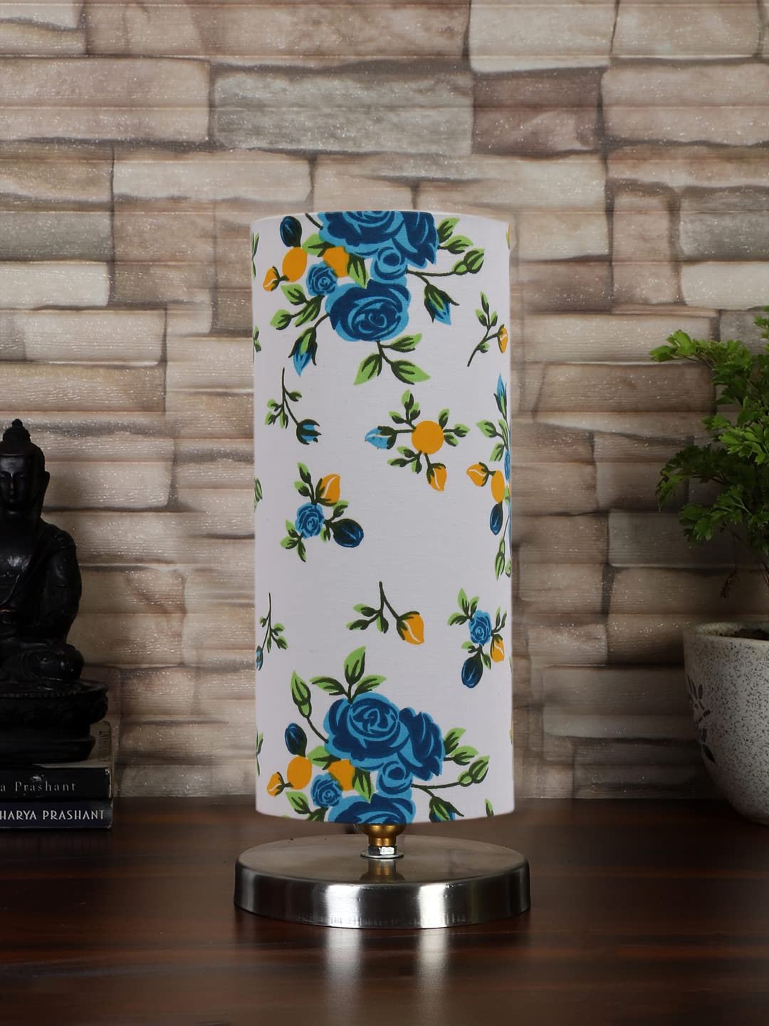 Multicolor Cotton Table lamp with Steel Base -13