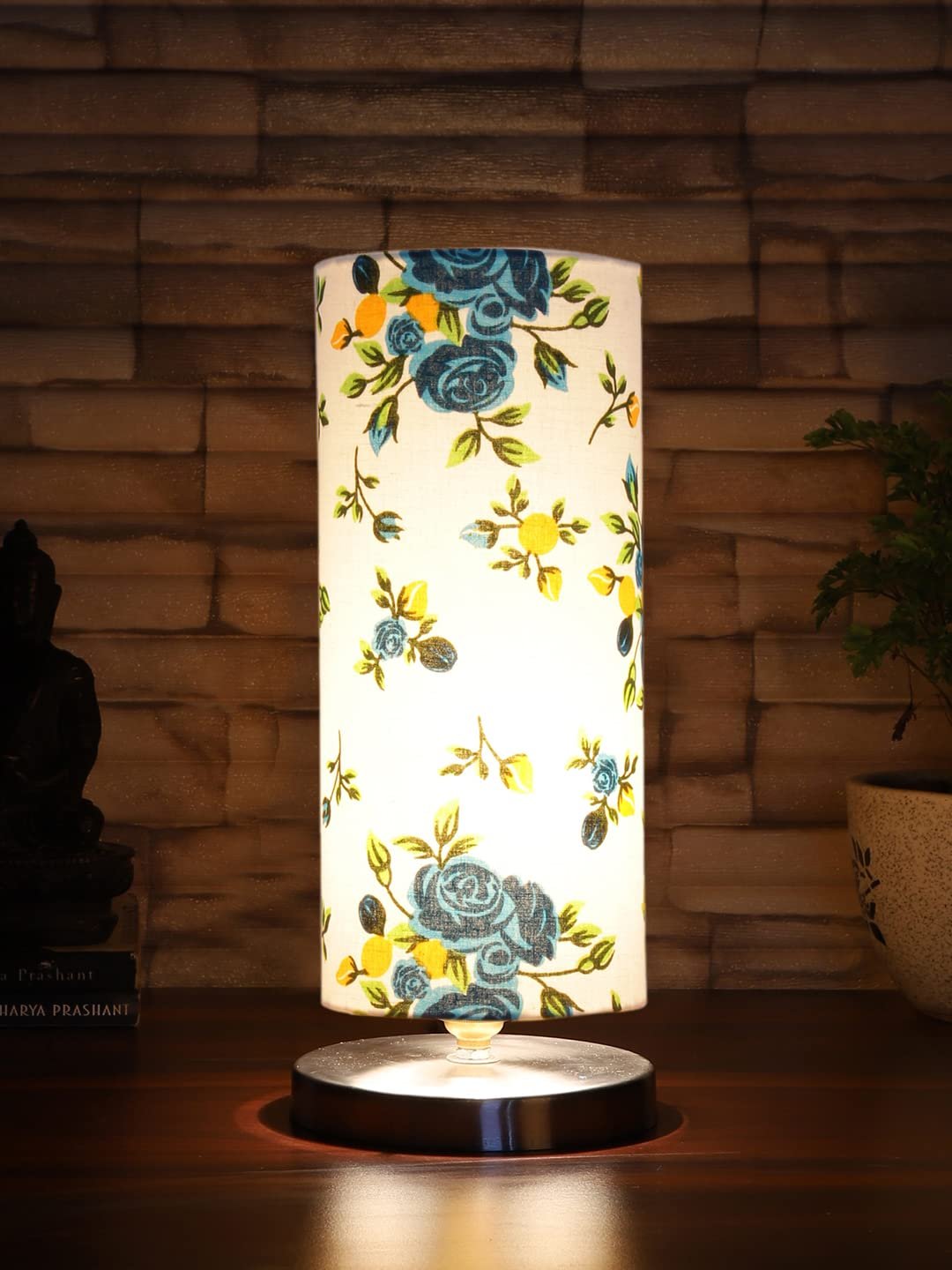 Multicolor Cotton Table lamp with Steel Base -13
