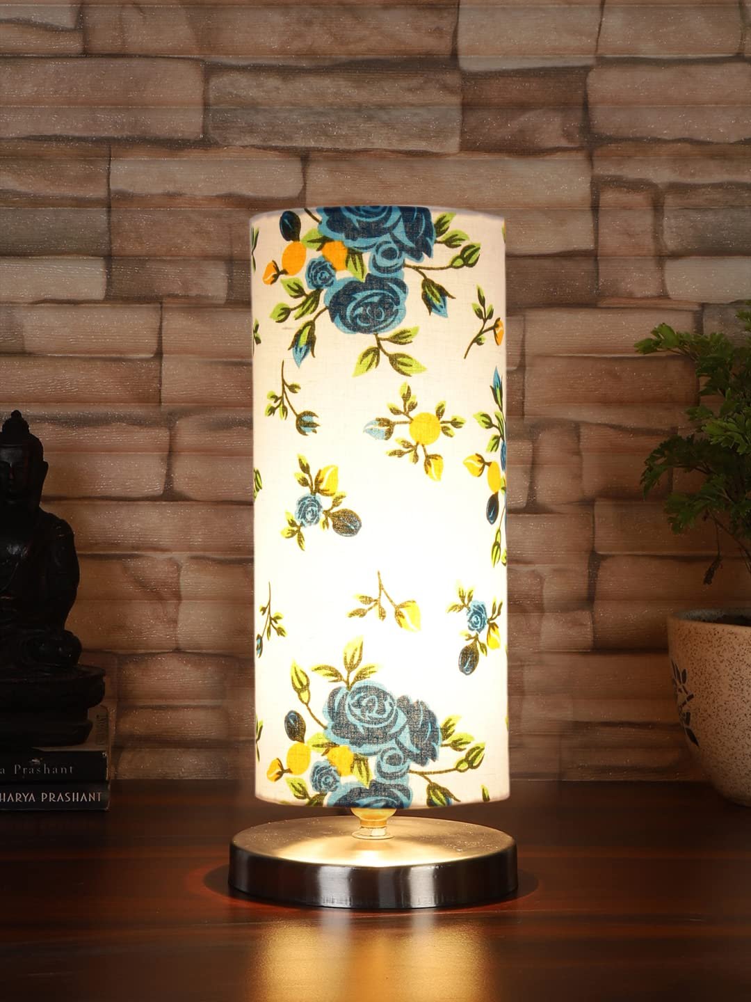 Multicolor Cotton Table lamp with Steel Base -13