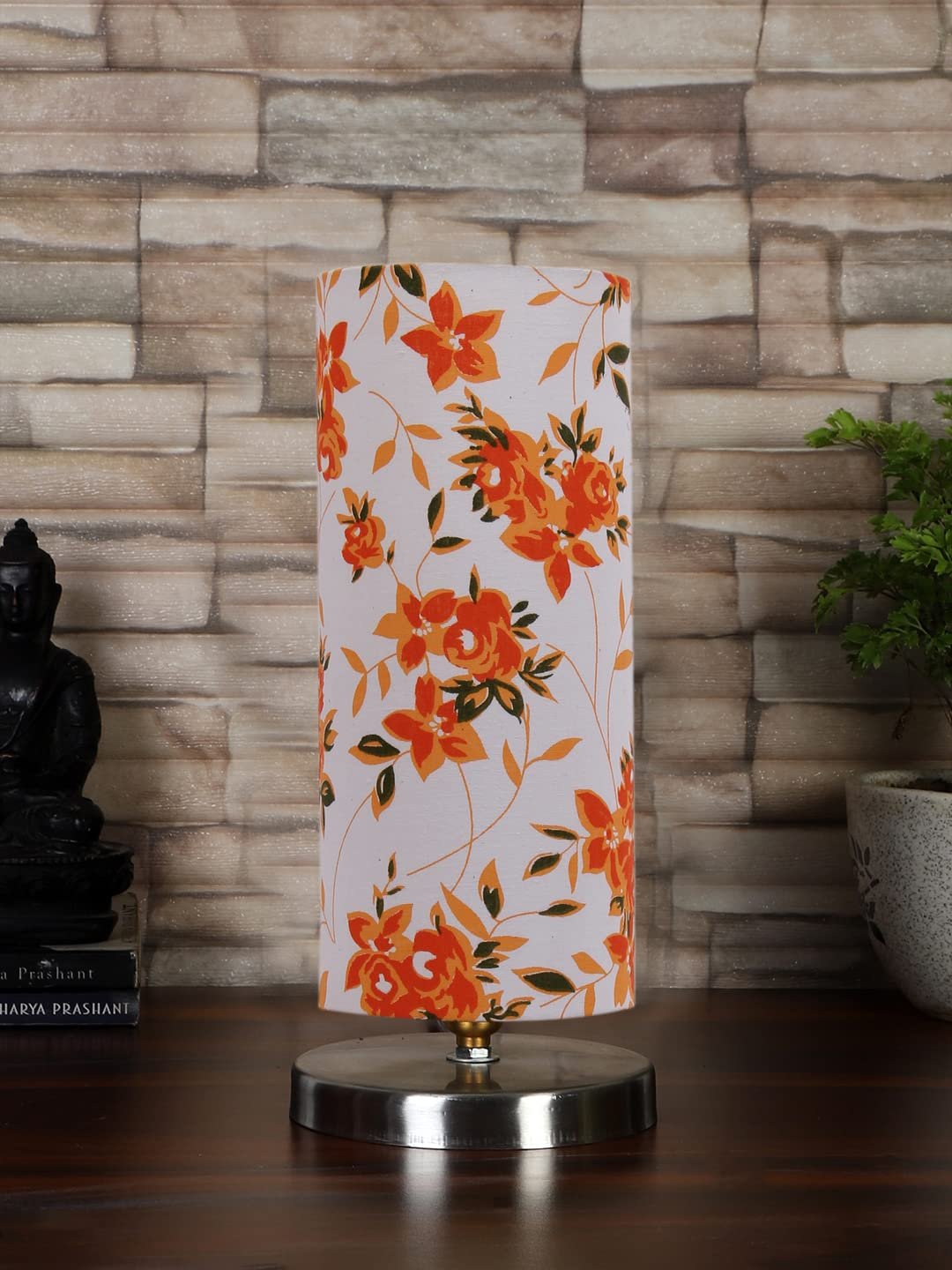 Multicolor Cotton Table lamp with Steel Base -14