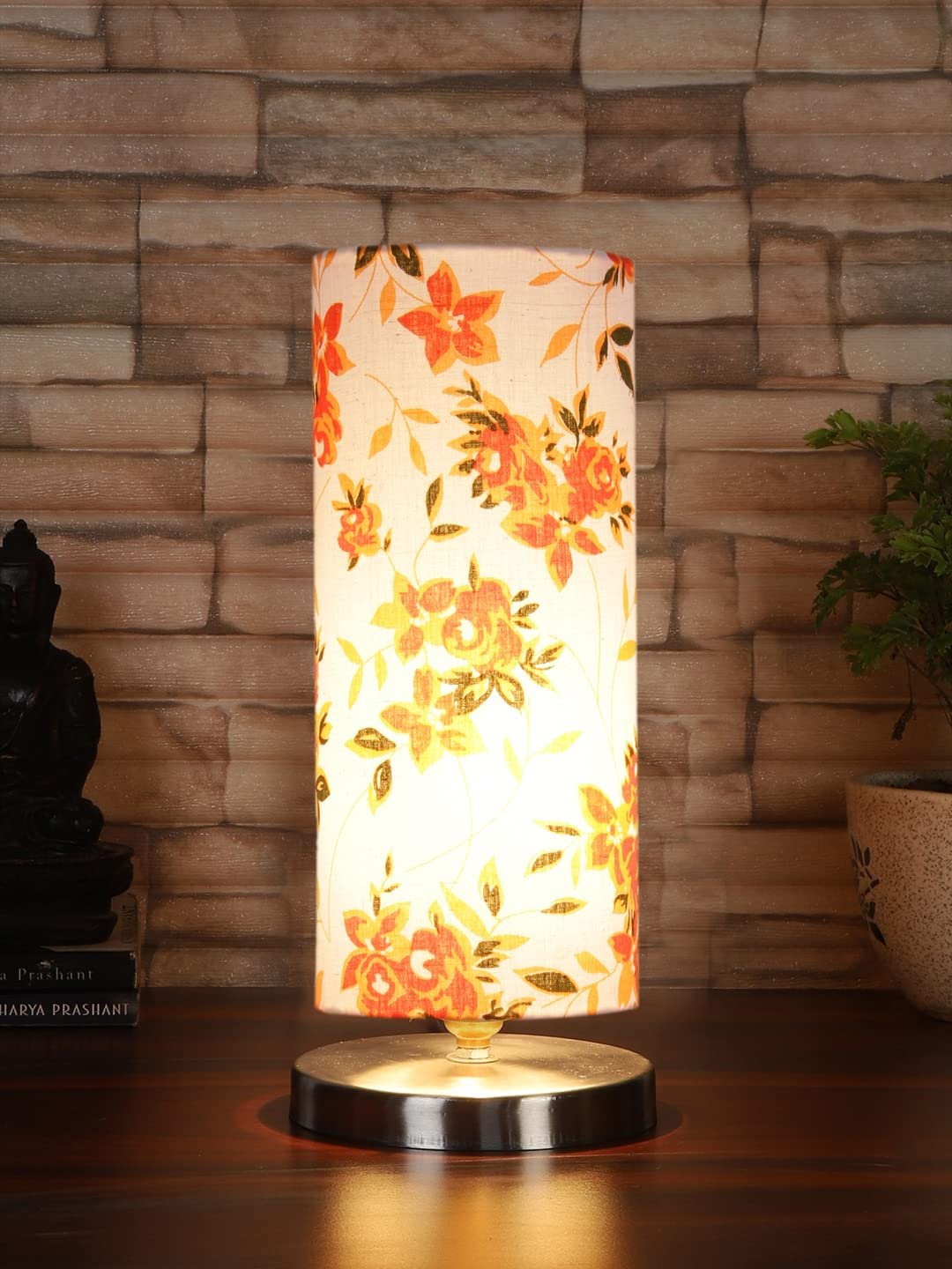 Multicolor Cotton Table lamp with Steel Base -14