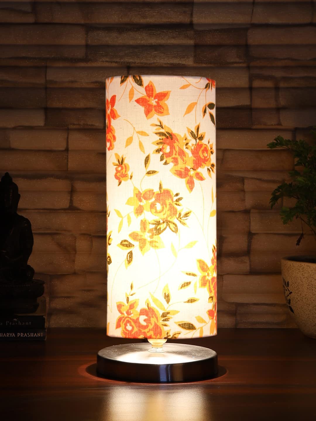 Multicolor Cotton Table lamp with Steel Base -14