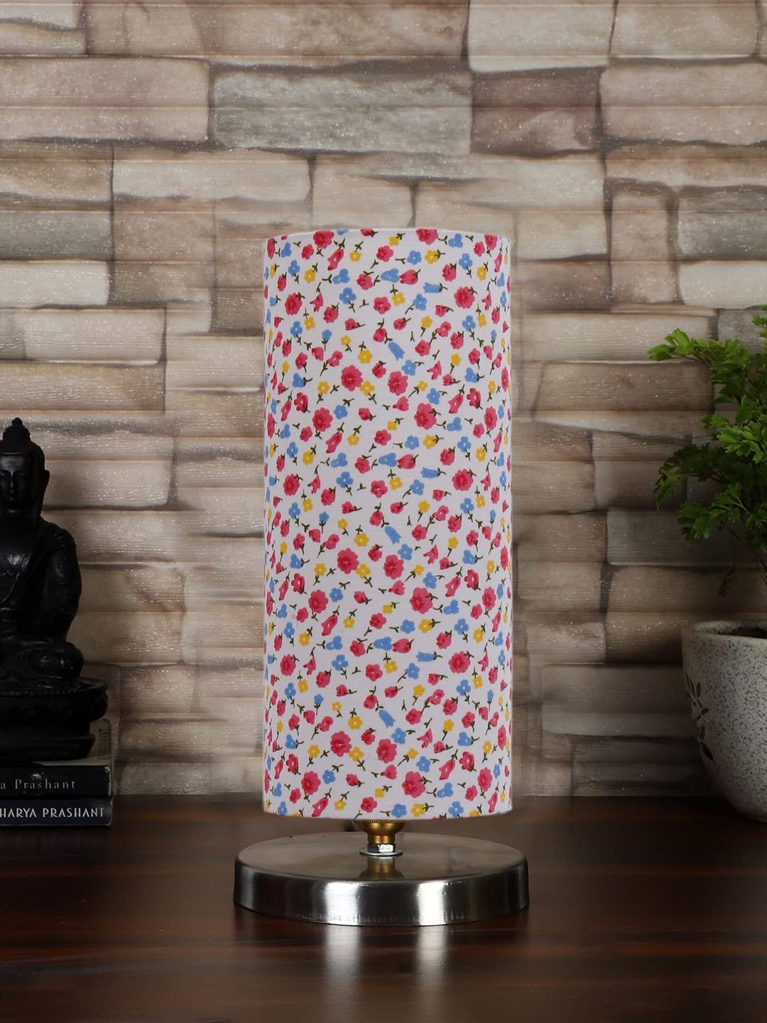 Multicolor Cotton Table lamp with Steel Base -15