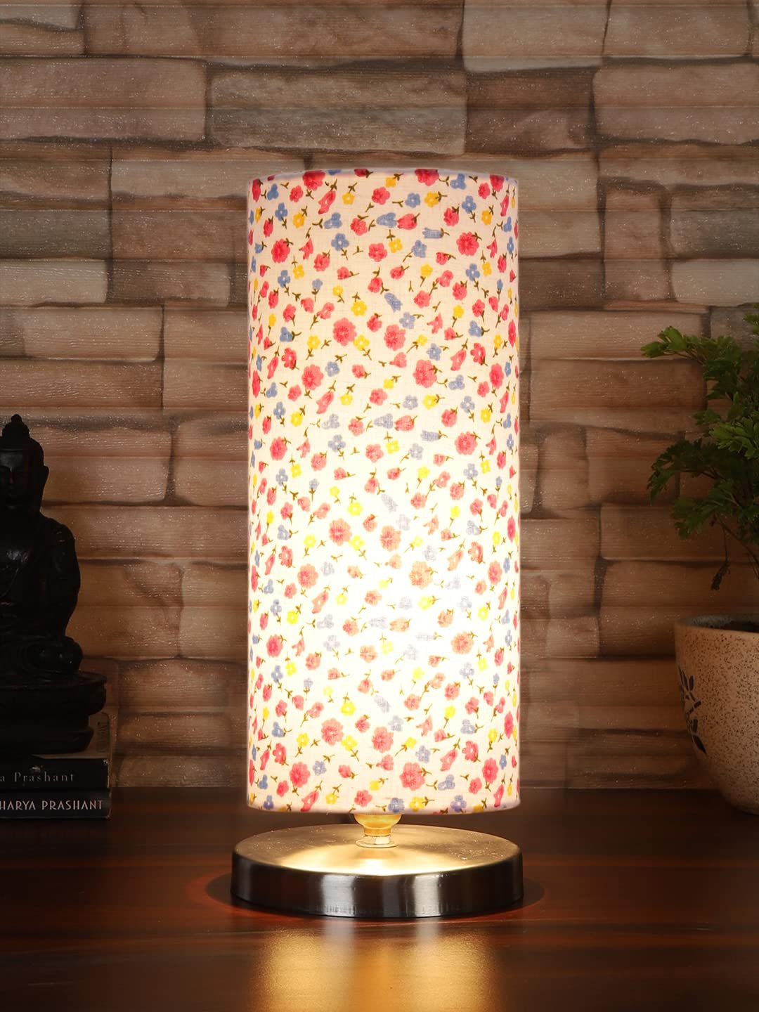 Multicolor Cotton Table lamp with Steel Base -15