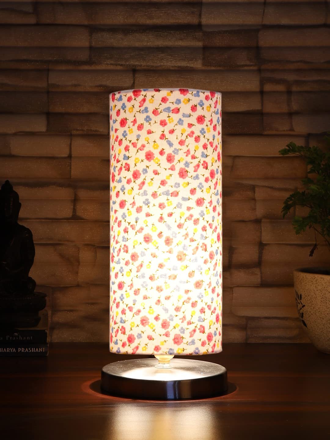Multicolor Cotton Table lamp with Steel Base -15