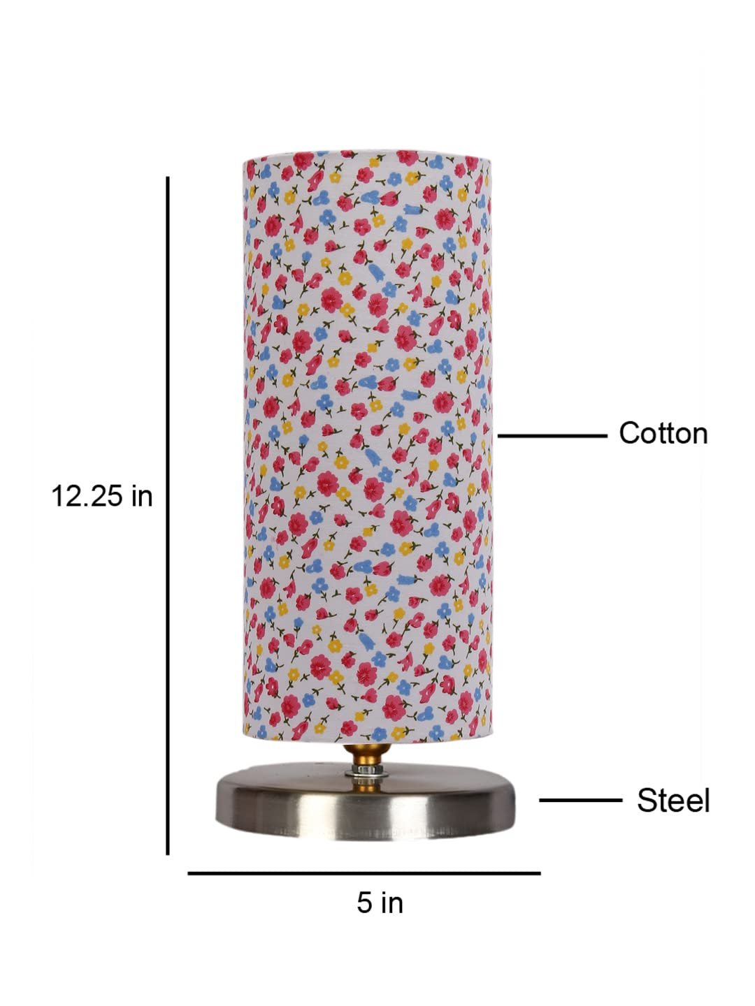 Multicolor Cotton Table lamp with Steel Base -15