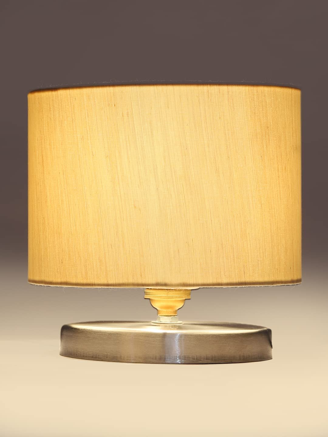 Off-White Cotton Table lamp with Steel Base -17