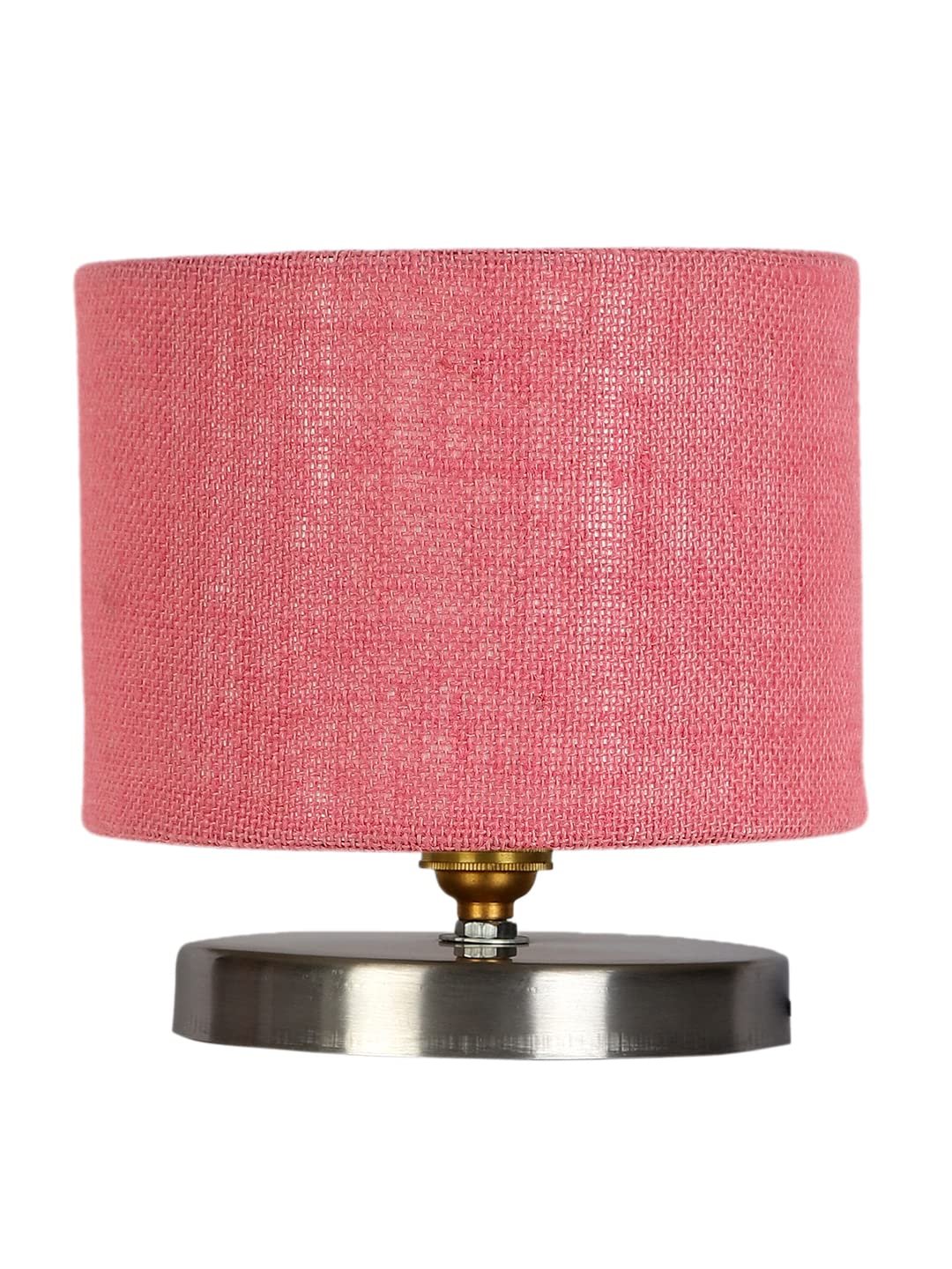 Pink Jute Table lamp with Steel Base