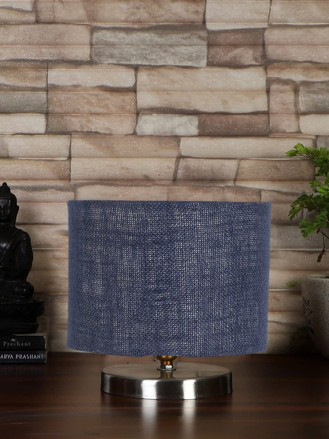 Blue Jute Table lamp with Steel Base -28
