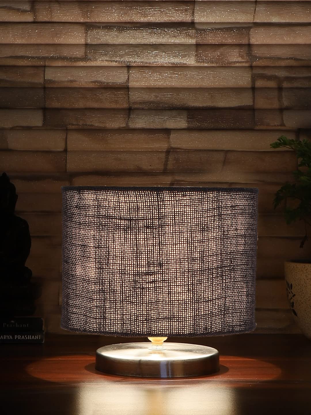 Blue Jute Table lamp with Steel Base -28