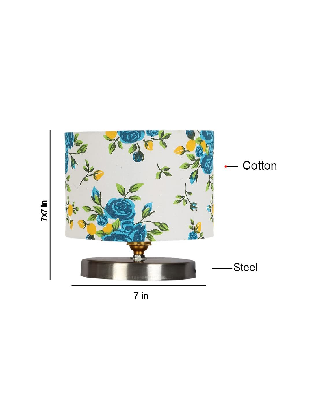 Multicolor Cotton Table lamp with Steel Base -29