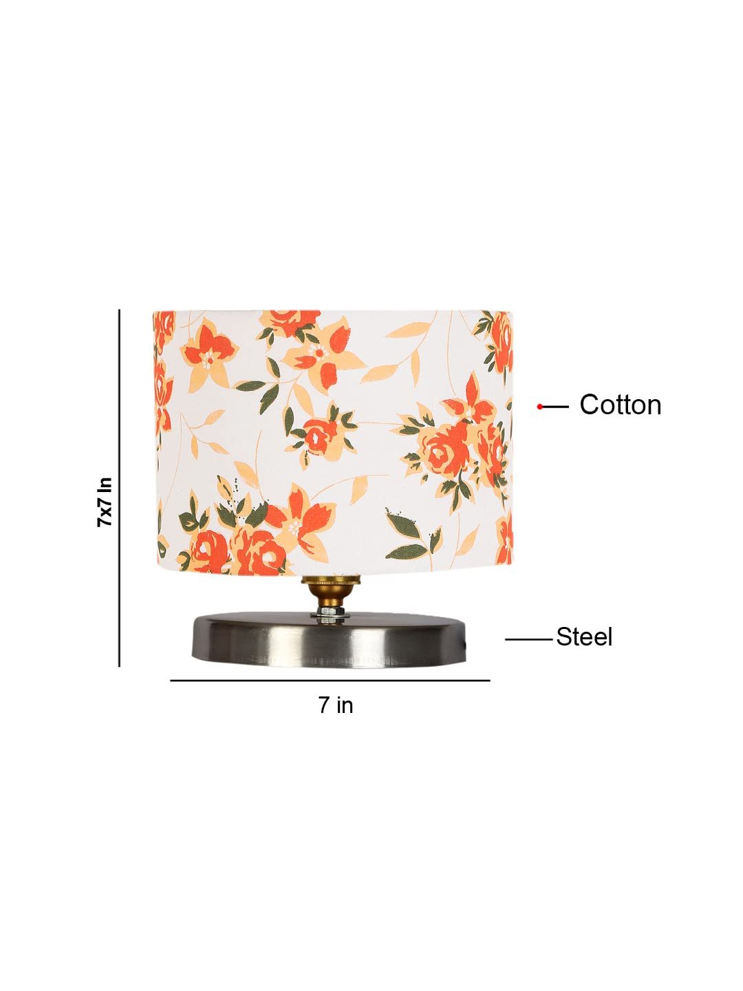 Multicolor Cotton Table lamp with Steel Base -30