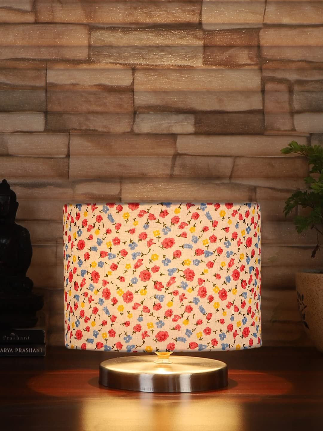 Multicolor Cotton Table lamp with Steel Base -31