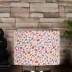 Multicolor Cotton Table lamp with Steel Base -31