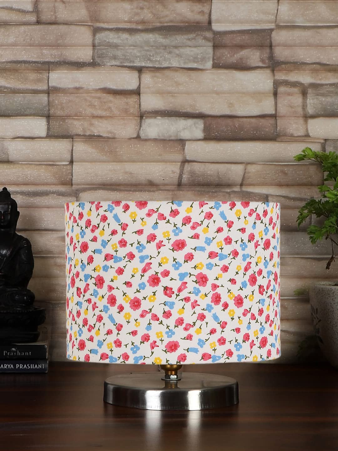 Multicolor Cotton Table lamp with Steel Base -31