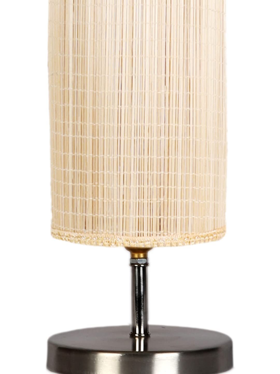 Round Bamboo Table lamp with Steel Base -38