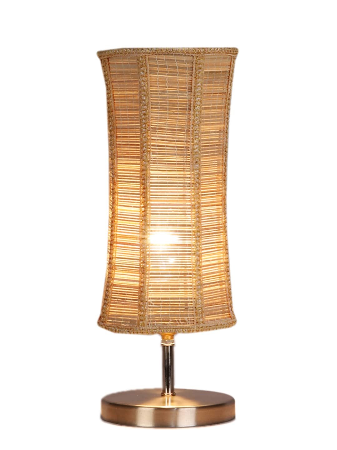 Damru Bamboo Table lamp with Steel Base -40
