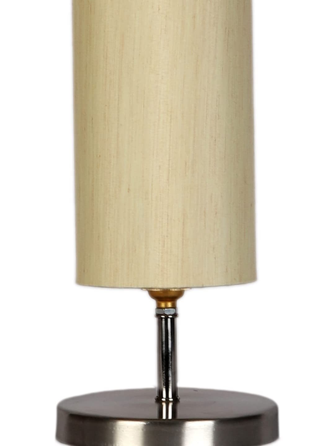 Off-White Cotton Table lamp with Steel Base -41