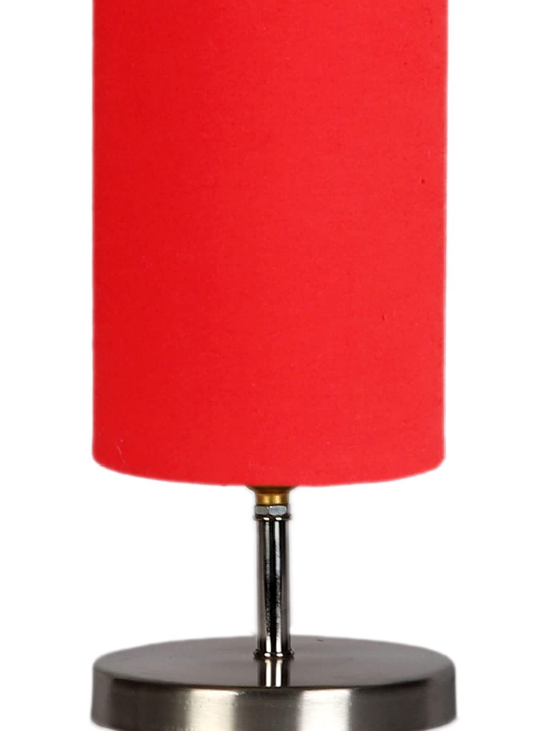 Red Cotton Table lamp with Steel Base -43