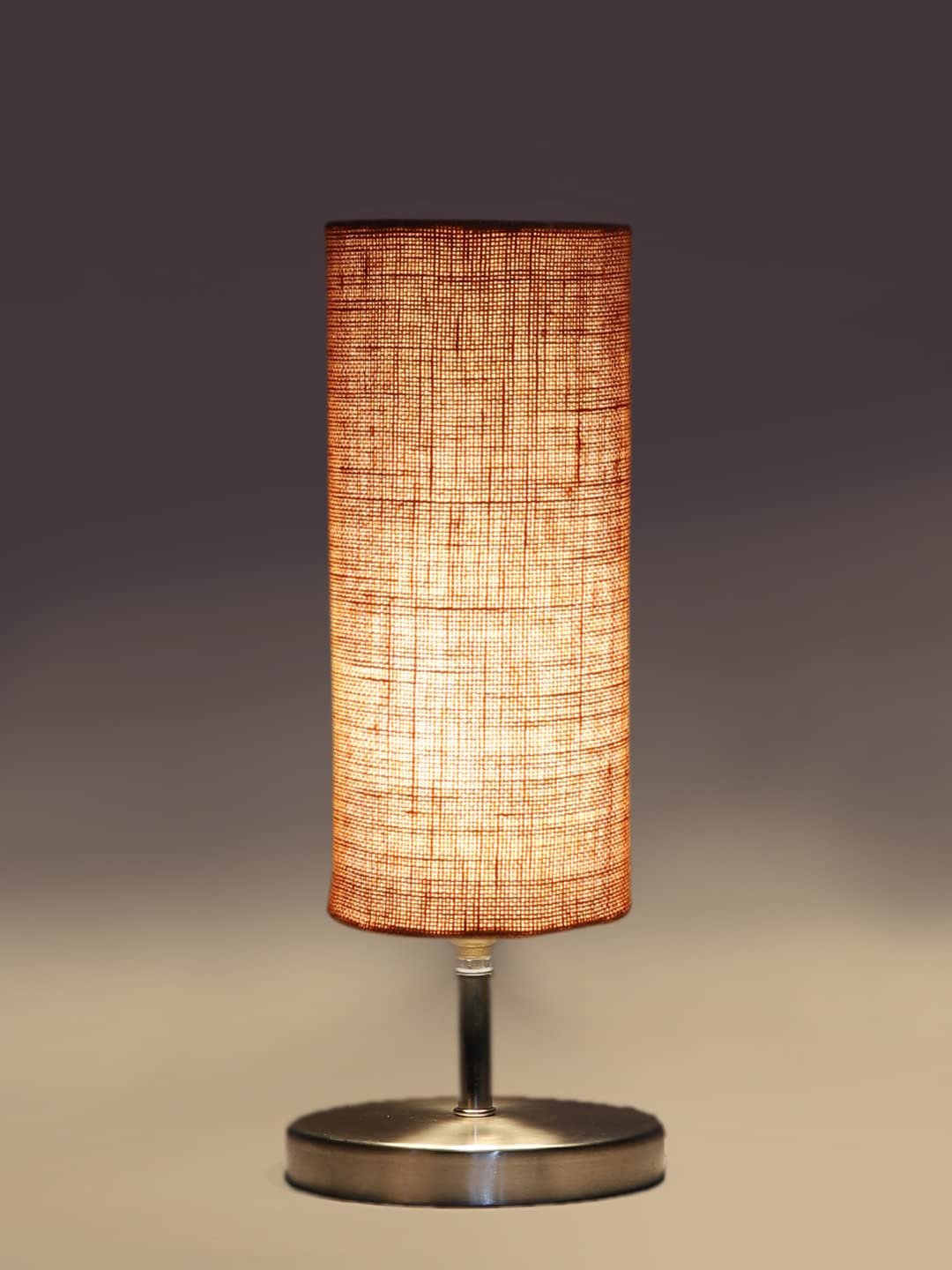 Beige Jute Table lamp with Steel Base -48