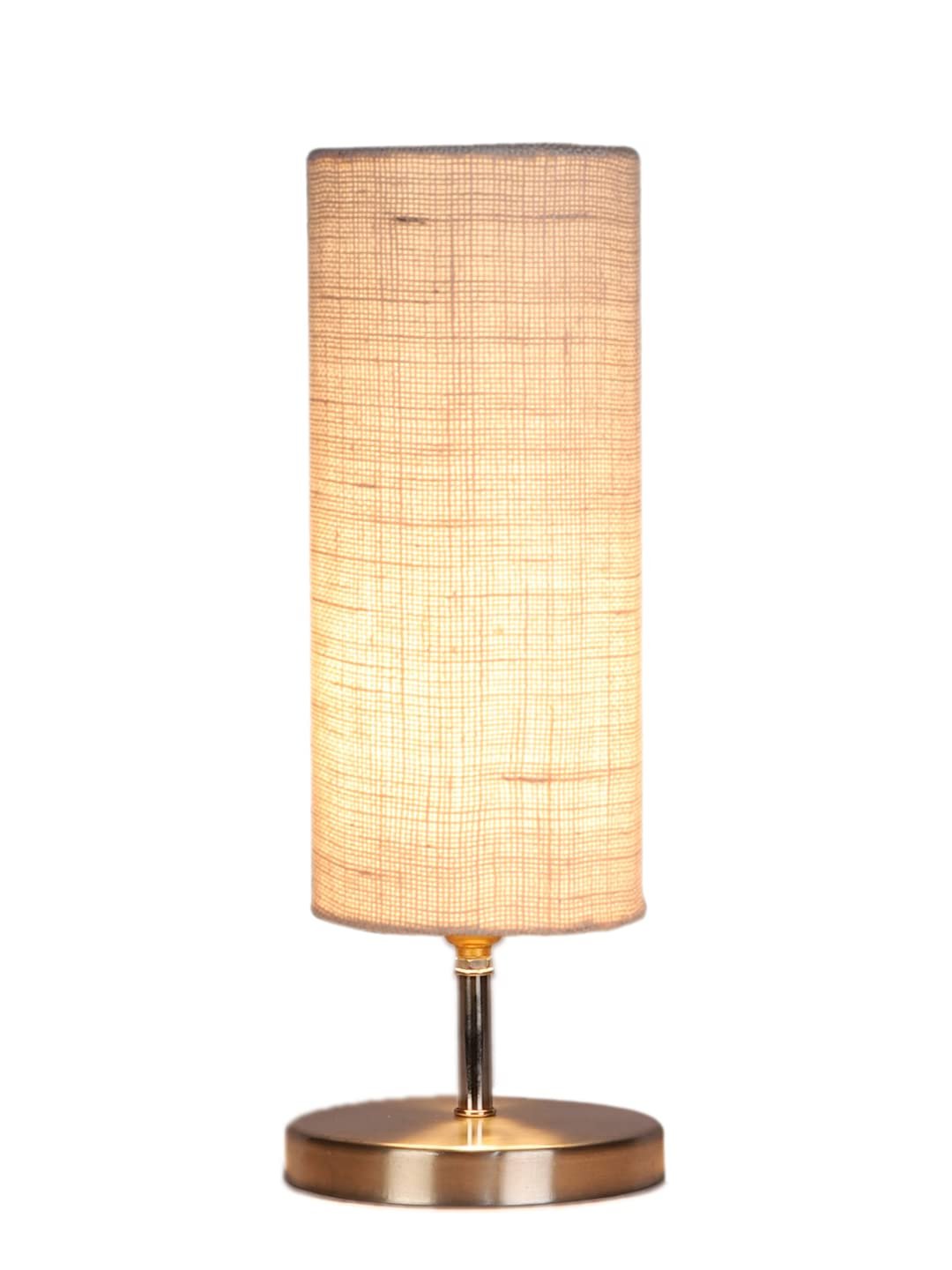White Jute Table lamp with Steel Base -49