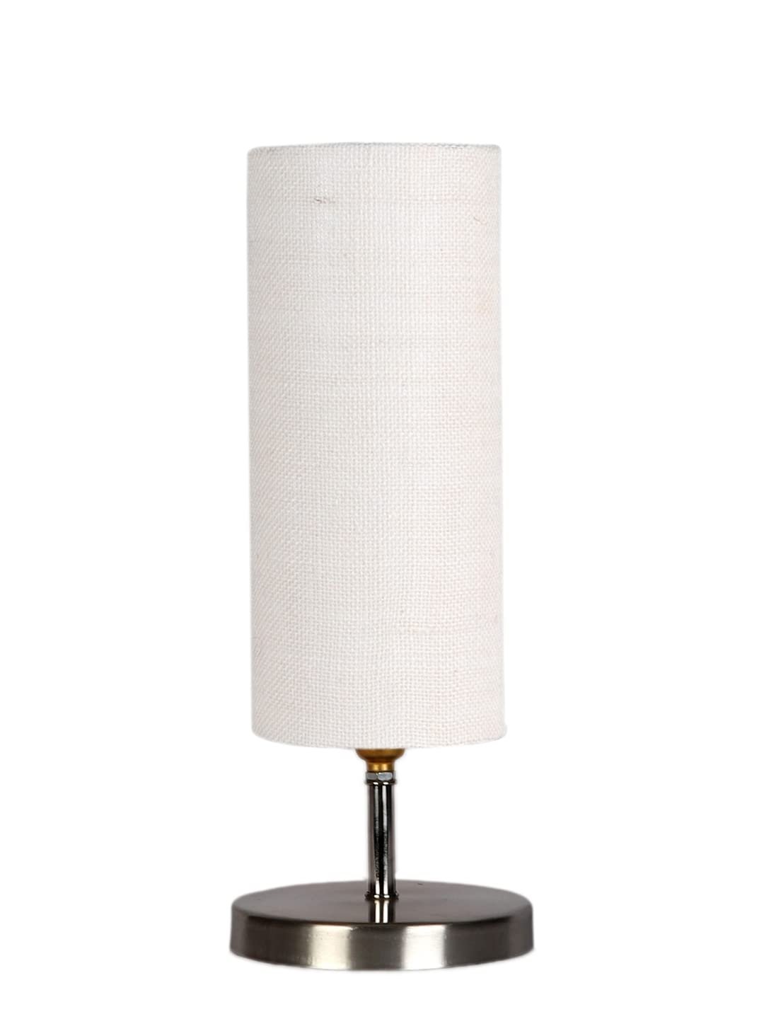 White Jute Table lamp with Steel Base -49