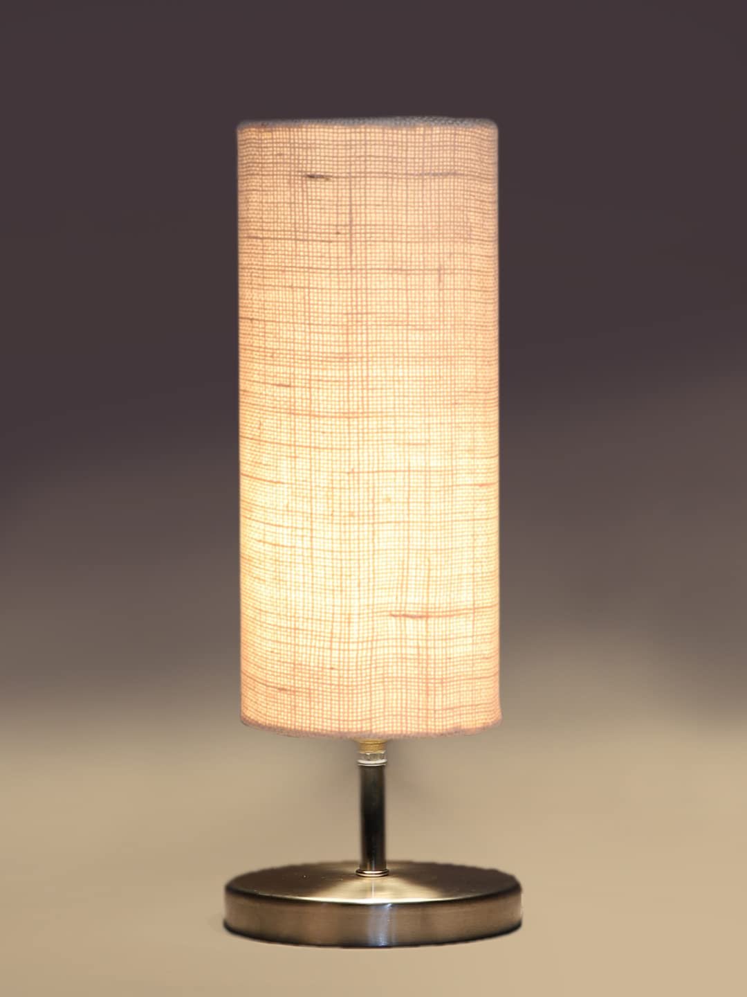 White Jute Table lamp with Steel Base -49
