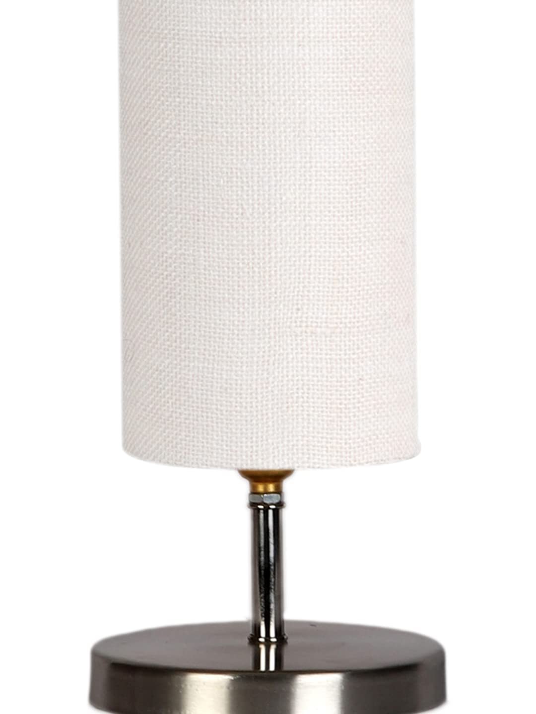 White Jute Table lamp with Steel Base -49
