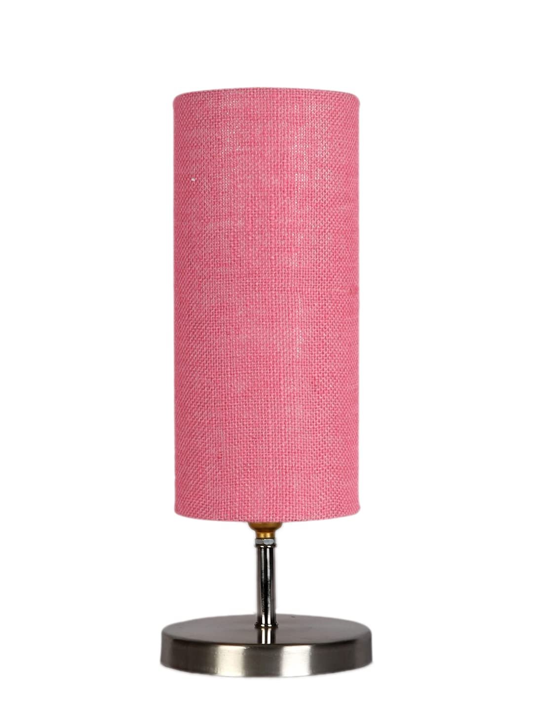 Pink Jute Table lamp with Steel Base -50