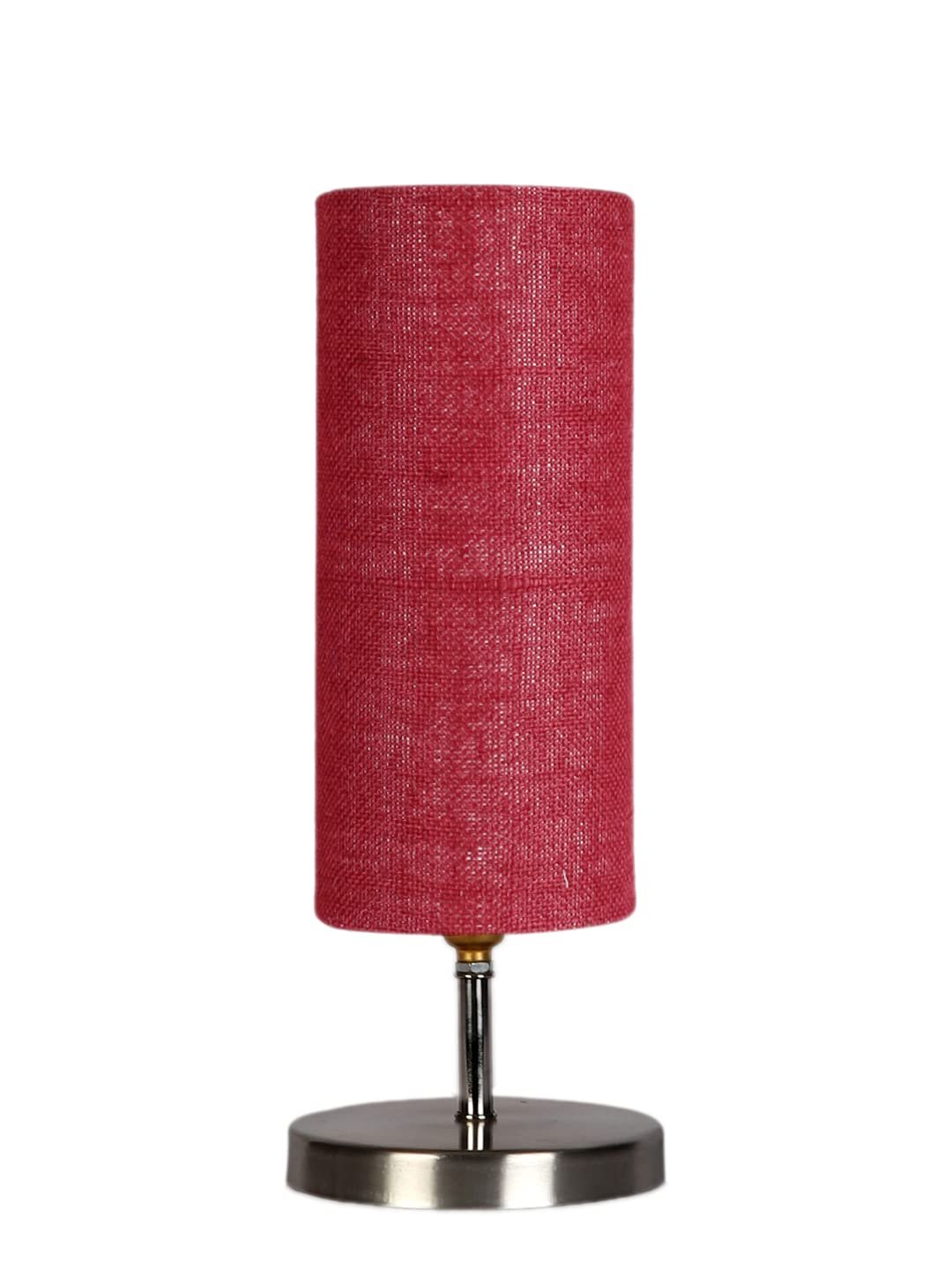Maroon Jute Table lamp with Steel Base -51 (Size : 5x5x14)