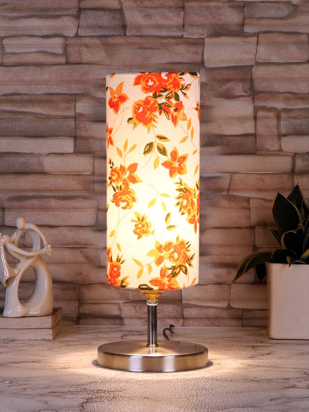 Multicolor Cotton Table lamp with Steel Base -53