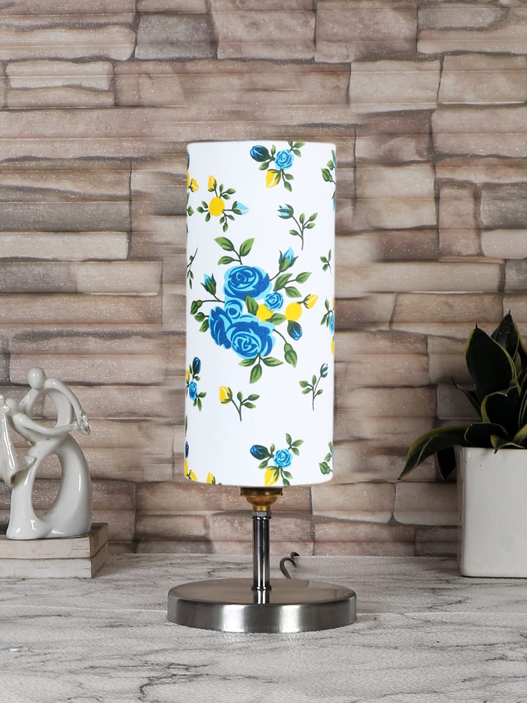 Multicolor Cotton Table lamp with Steel Base -54
