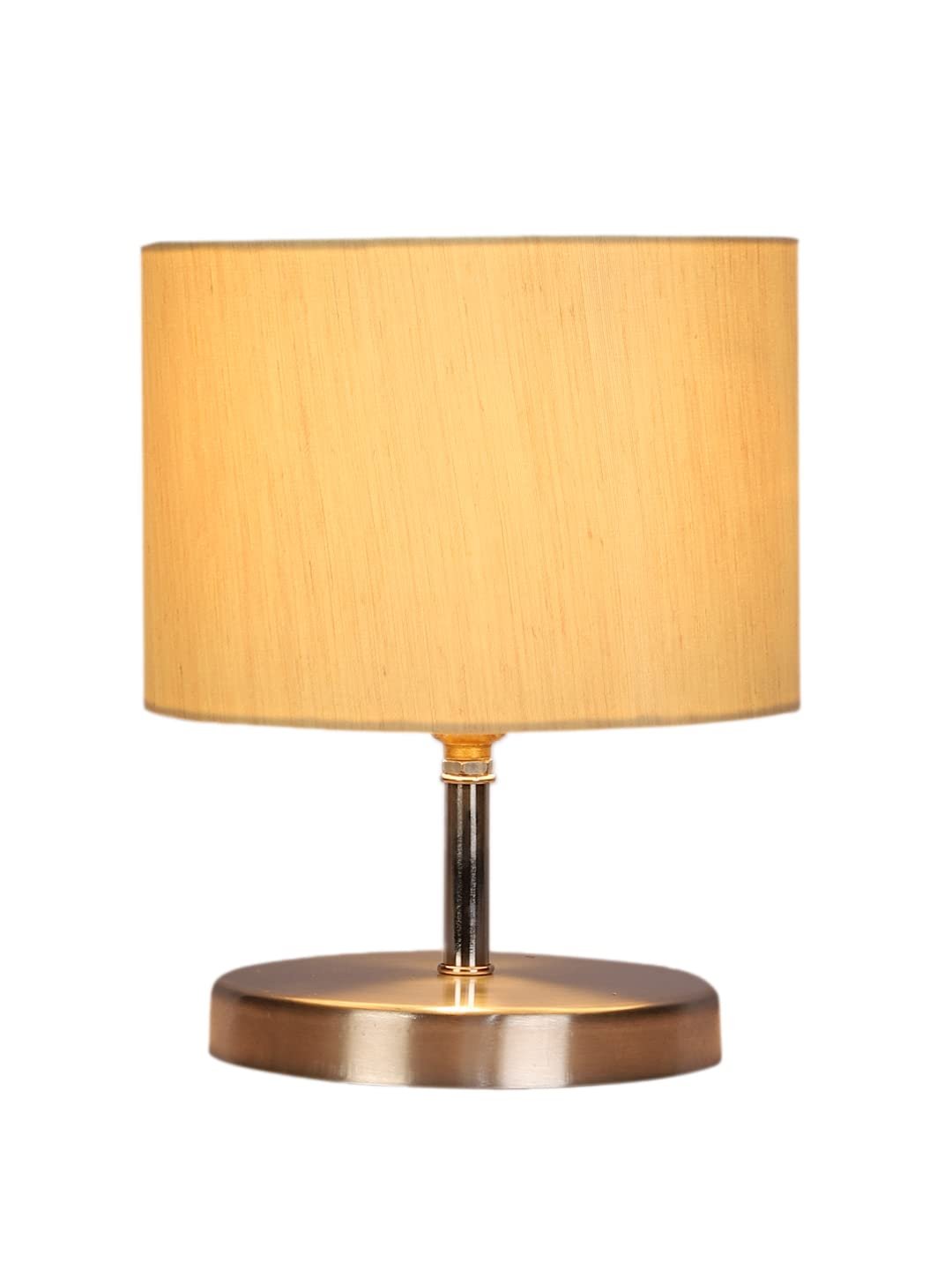 Off-White Cotton Table lamp with Steel Base -57