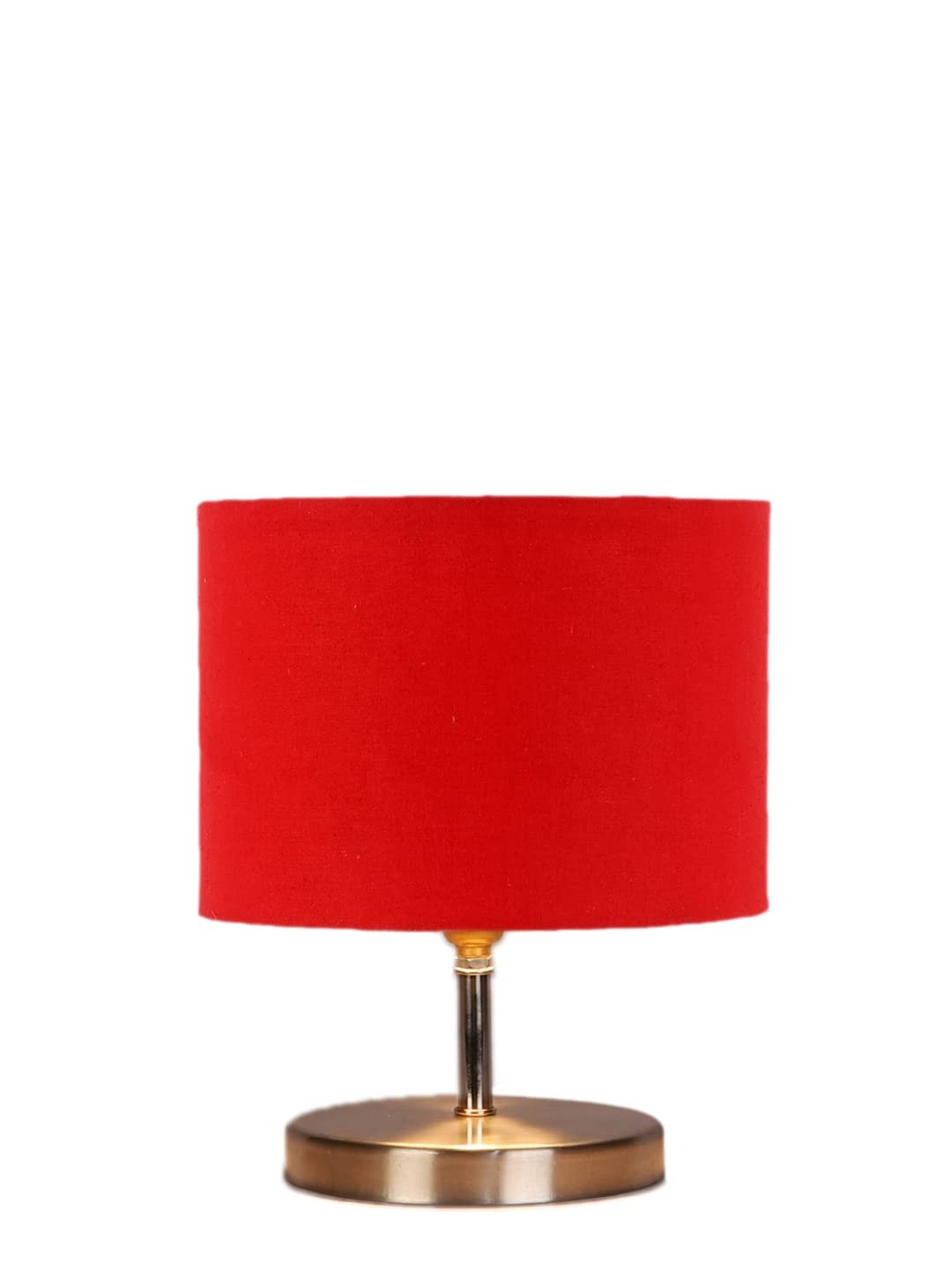Red Cotton Table lamp with Steel Base -59