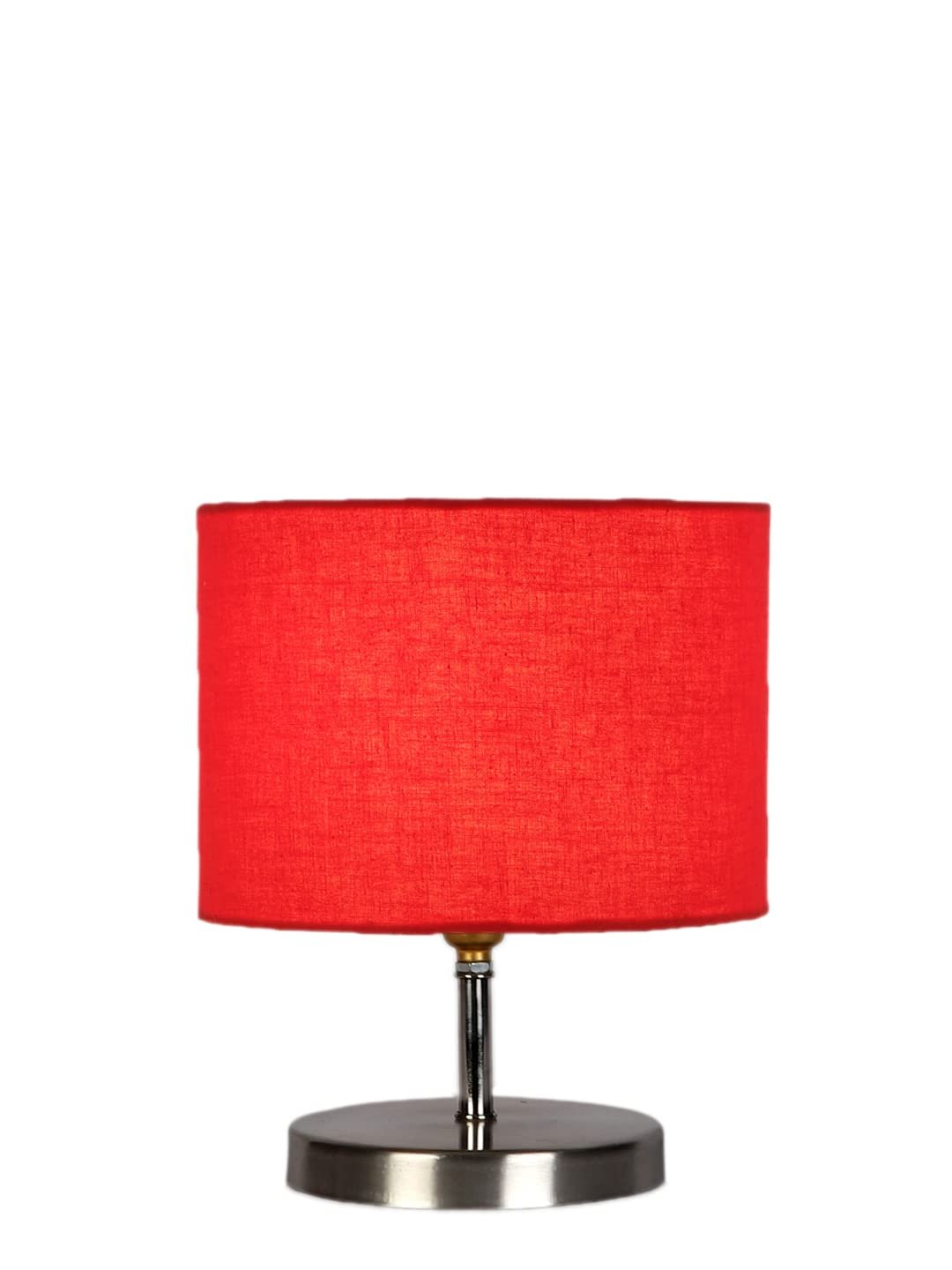Red Cotton Table lamp with Steel Base -59