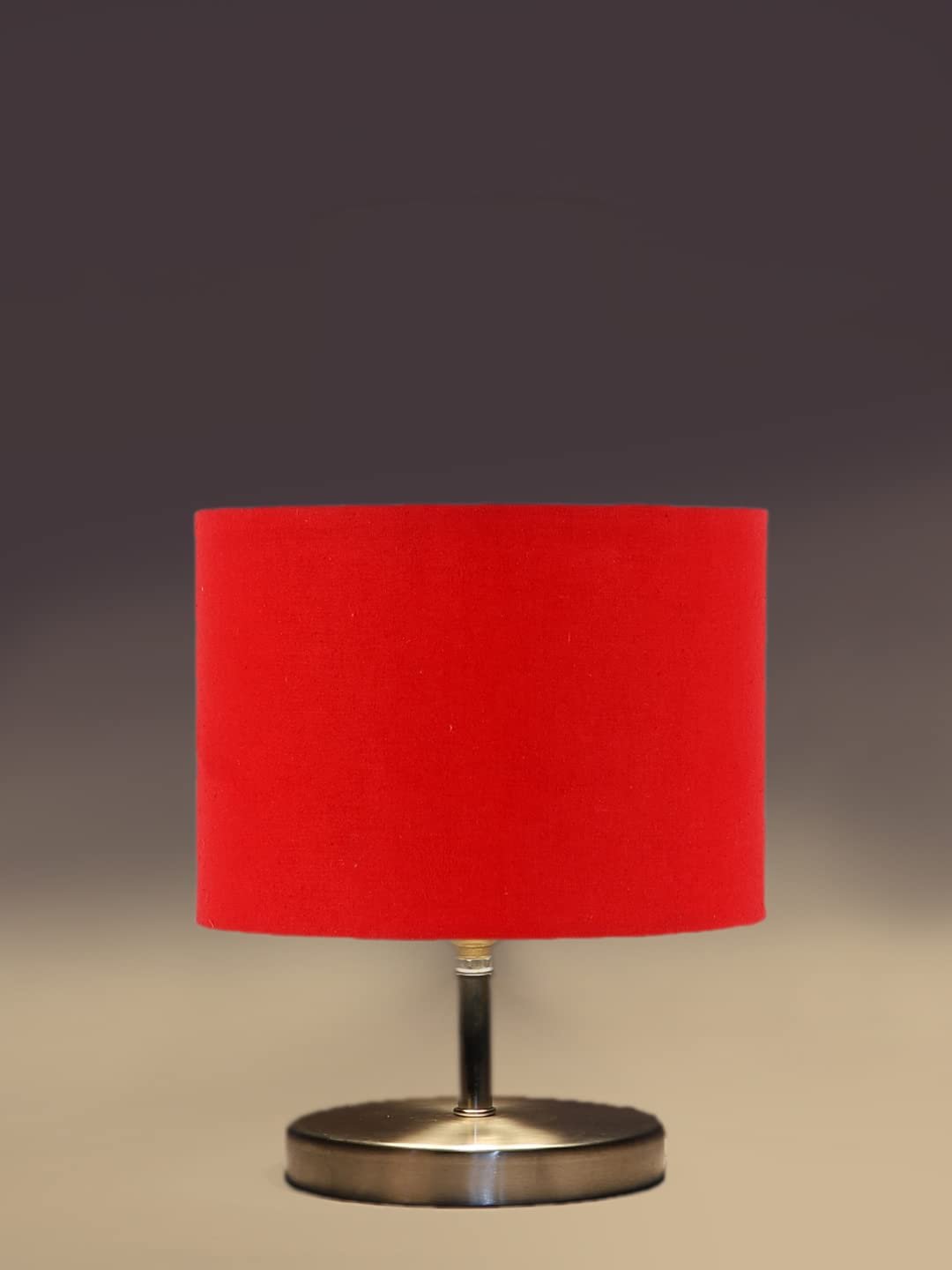 Red Cotton Table lamp with Steel Base -59