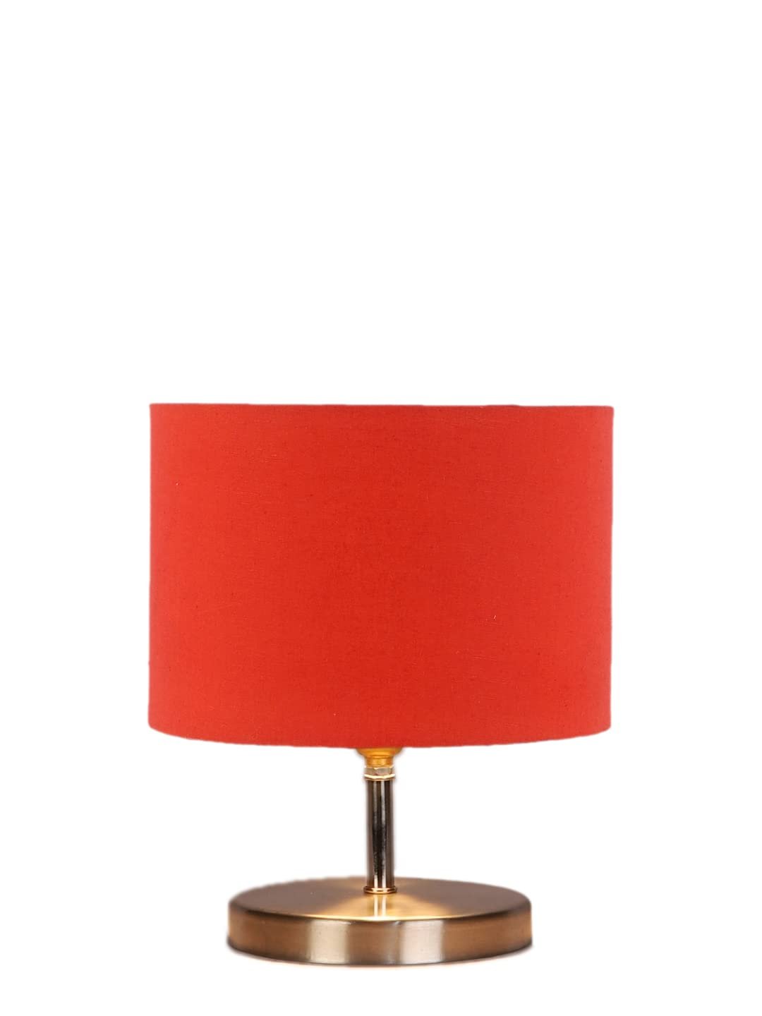 Orange Cotton Table lamp with Steel Base -60