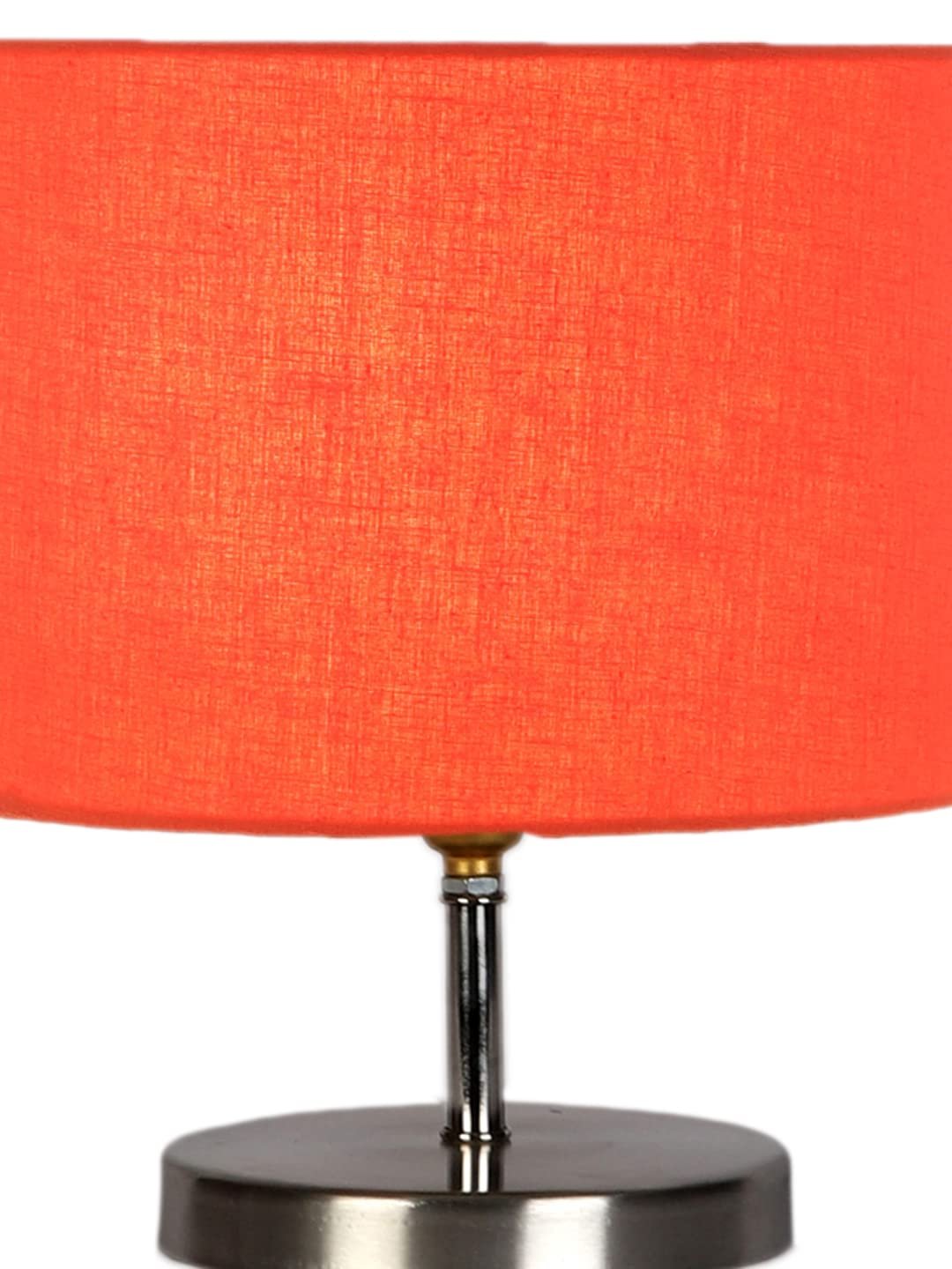 Orange Cotton Table lamp with Steel Base -60
