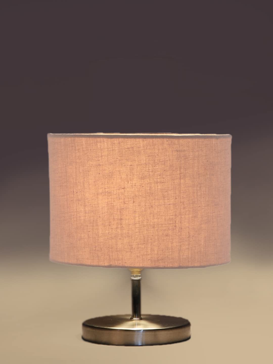 Grey Cotton Table lamp with Steel Base -62