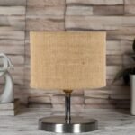 Beige Jute Table lamp with Steel Base -64