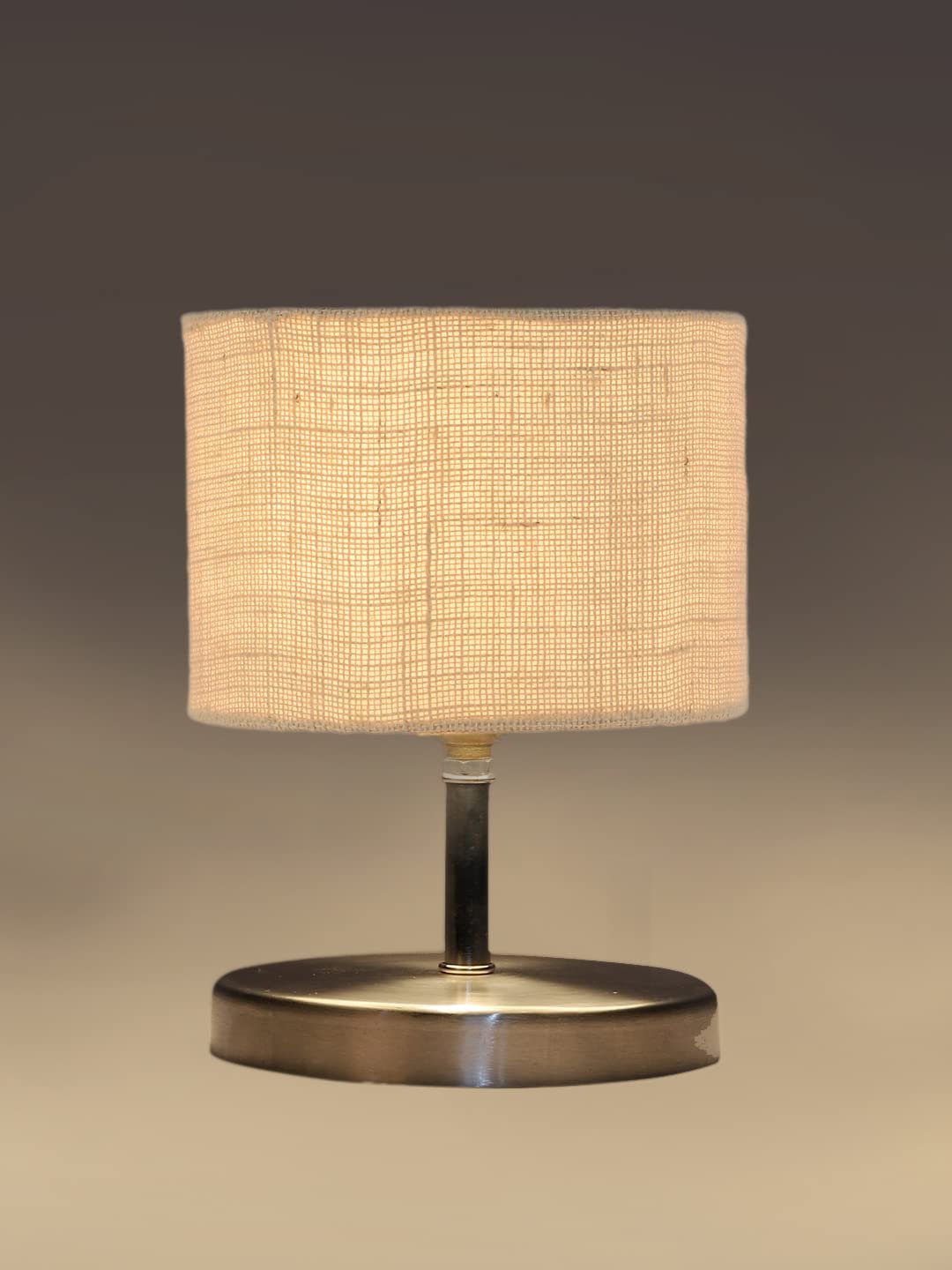White Jute Table lamp with Steel Base -65