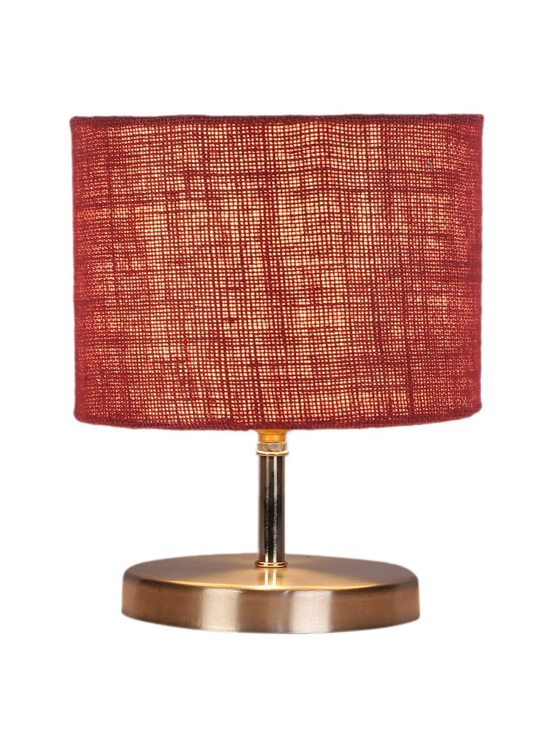 Maroon Jute Table lamp with Steel Base -67