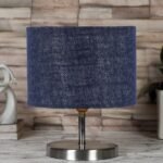 Blue Jute Table lamp with Steel Base -68